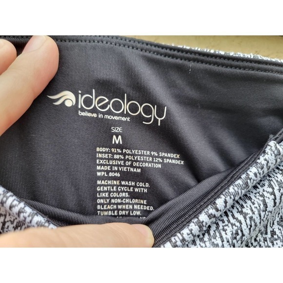 Ideology Women's Stash Pocket Leggings Gray Black Medium NWT - Picture 7 of 8